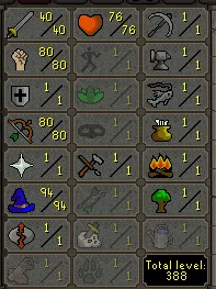 OSRS Account- [ No Email Set ] 40 ATT | 80 STR | 80 RANGE | 94 MAGE | CB LVL 65 #444384