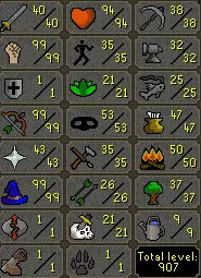 OSRS Account - [ Epic Max Pure ] [ 907 Total | 57 QP ] 40 ATT | 99 STR | 99 RANGE | 99 MAGE | Infernal Cape | Dizana's Quiver | Ava | DT | Mithril Gloves | Rune Pouch | CB LVL 77 #51394227