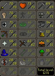 OSRS Account - [ No Email Set | DS2 Main | 205 QP | 70 Attack | 70 Strength | 71 Defence | 72 Range | 75 Magic | [100% Manual] #1094207