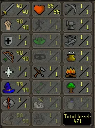 OSRS Account- [ No Email Set ] 40 ATT | 90 STR | 90 RANGE | 99 MAGE | CB LVL 69 #444612