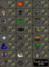 OSRS Account - [ Maxed 60 ATT Infernal Zerker ] 42 DEF | 99 STR | 99 RANGE | 94 Magic | Infernal Cape | Dizana's Quiver | B Gloves | Lunars | Full Void Set | CB Lvl 91 #50865067