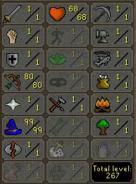 OSRS Account- [ No Email Set ] 99 MAGIC / 80 RANGE / HP 68 #434992