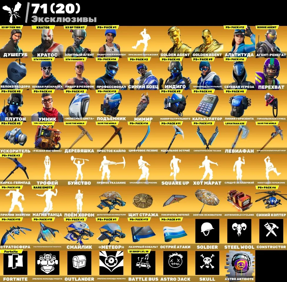 F912 207 Skins, KRATOS, LEVIATHAN AXE, THE REAPER, TAKE THE L Emote, Full Access 