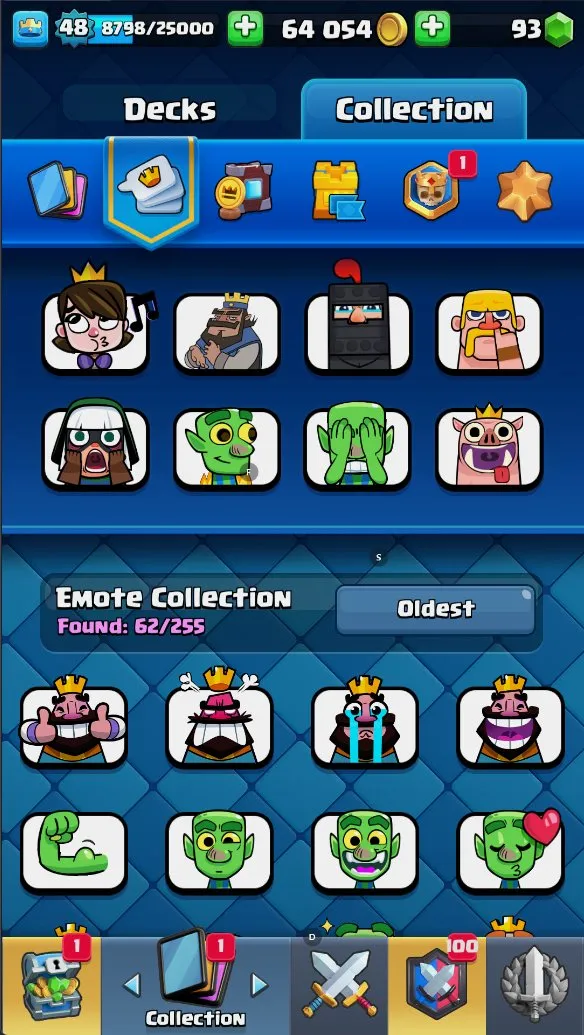 CR610 DL2 KT14 lvl 48 MAX 2 14 lvl 3 EVO 9 9124 trophies emo 62 towers 6 93 gems 64k gold