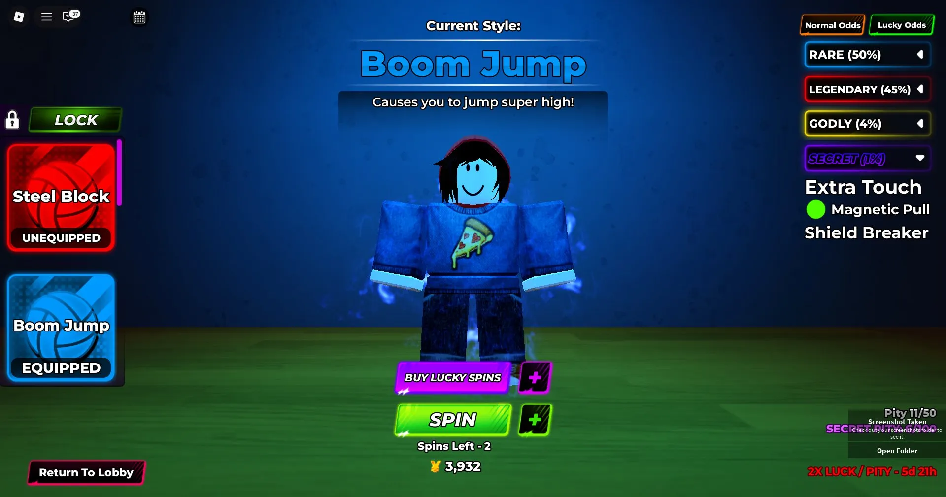 RBL3095 15 Level star Okazu Godly Style star Yokai Azmei Legendary Styles Steel Block Boom Jump 3,932 Yen Account (G)