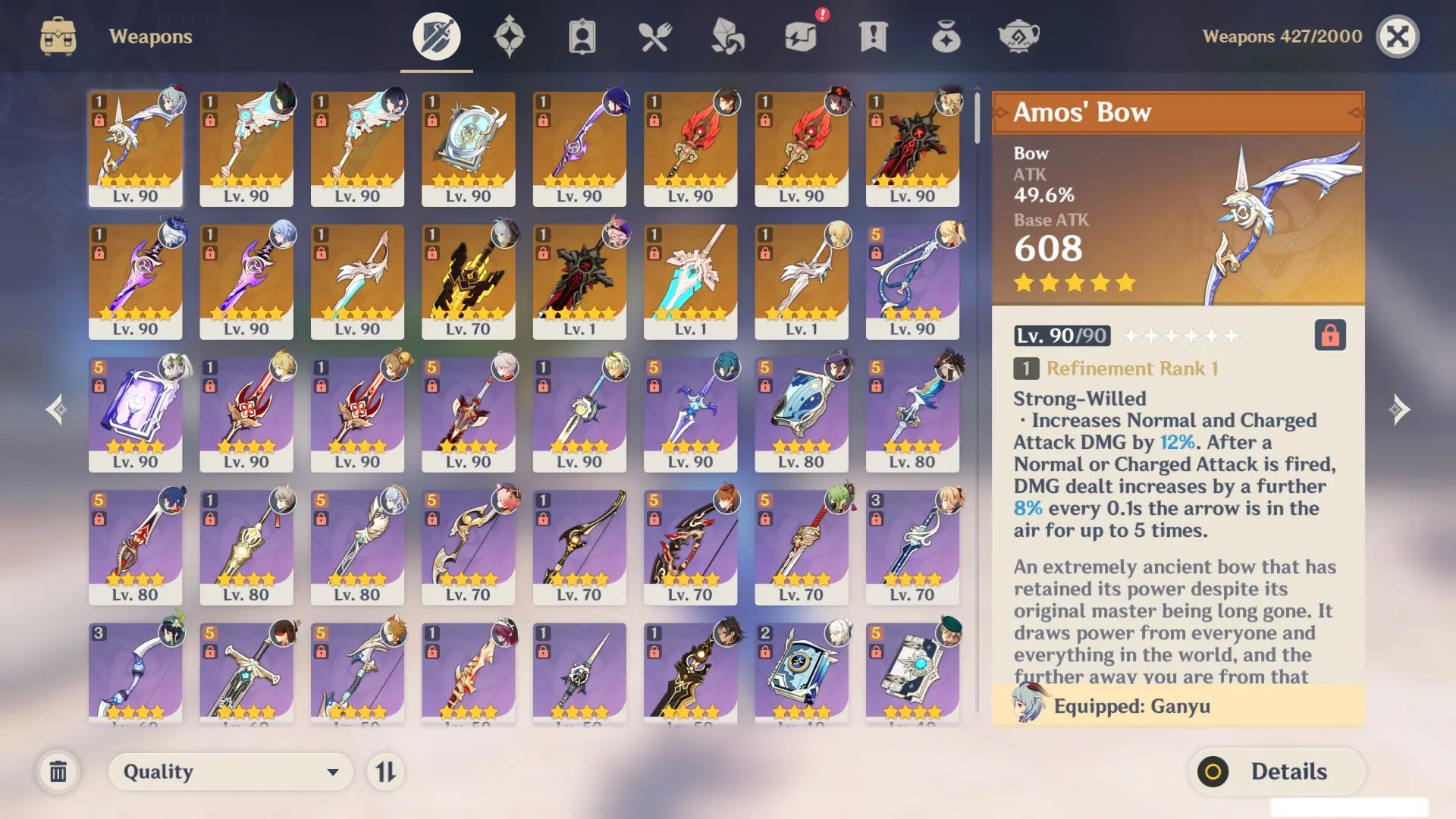 GI1028 Lumine AR60 Europe with Raiden C1, Hu Tao C1, Furina, Nahida, Zhongli, Kazuha, Ayaka, Ganyu, Yelan, Ayato, Nilou, Navia + Many 5 STAR Weapons & Skins