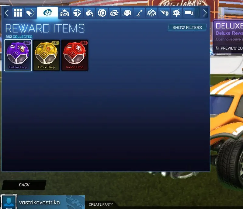 STOCK392 // LIMITED EPIC GAMES ACCOUNT, 852 Unopened Deluxe, Exotic, Import Chests