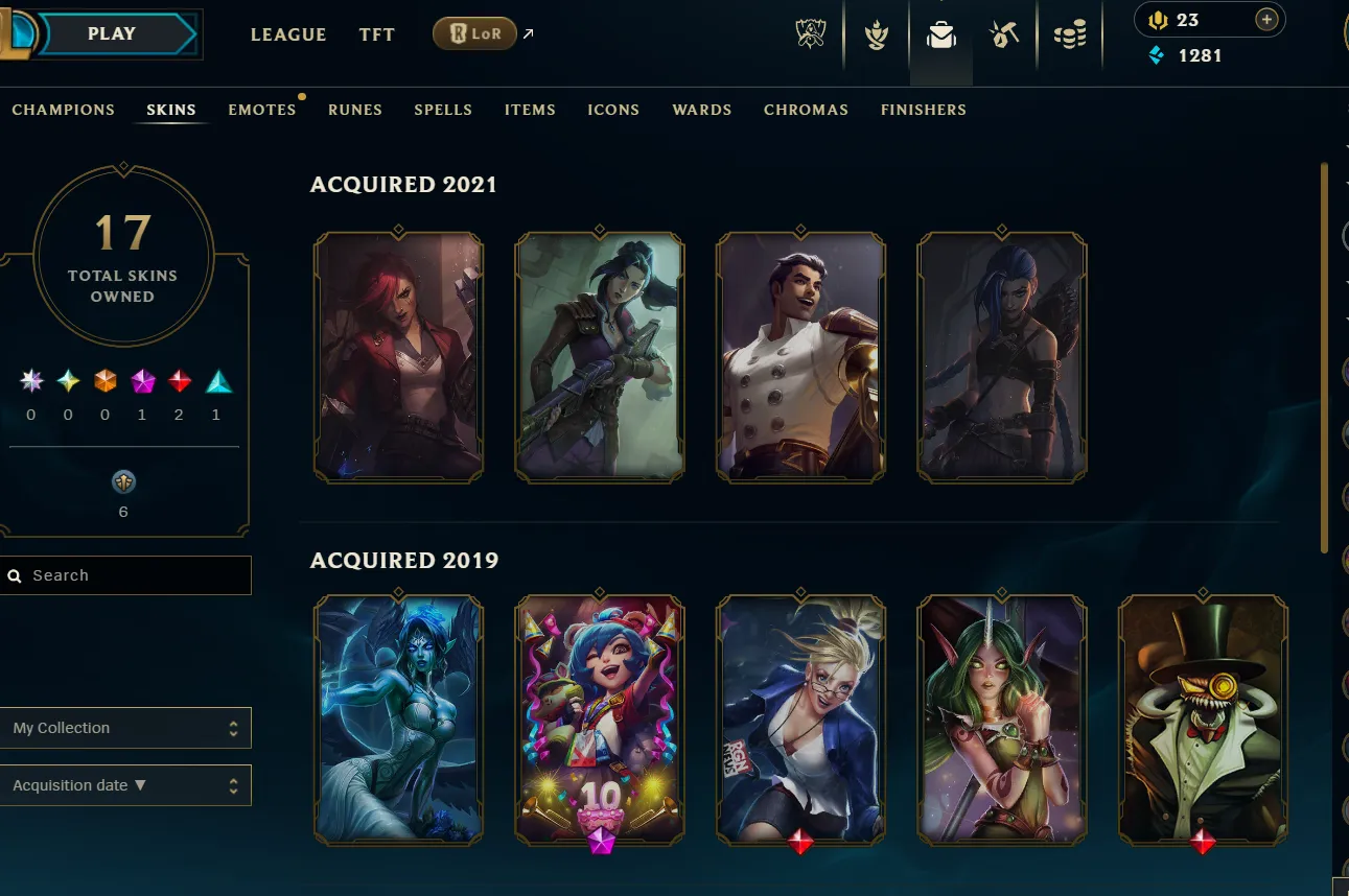 🤩【JP】Silver 4 Placements ⚡HandLeveled 💎17 Skin 💰1.2K BE | 41 Champ 📧Full Access