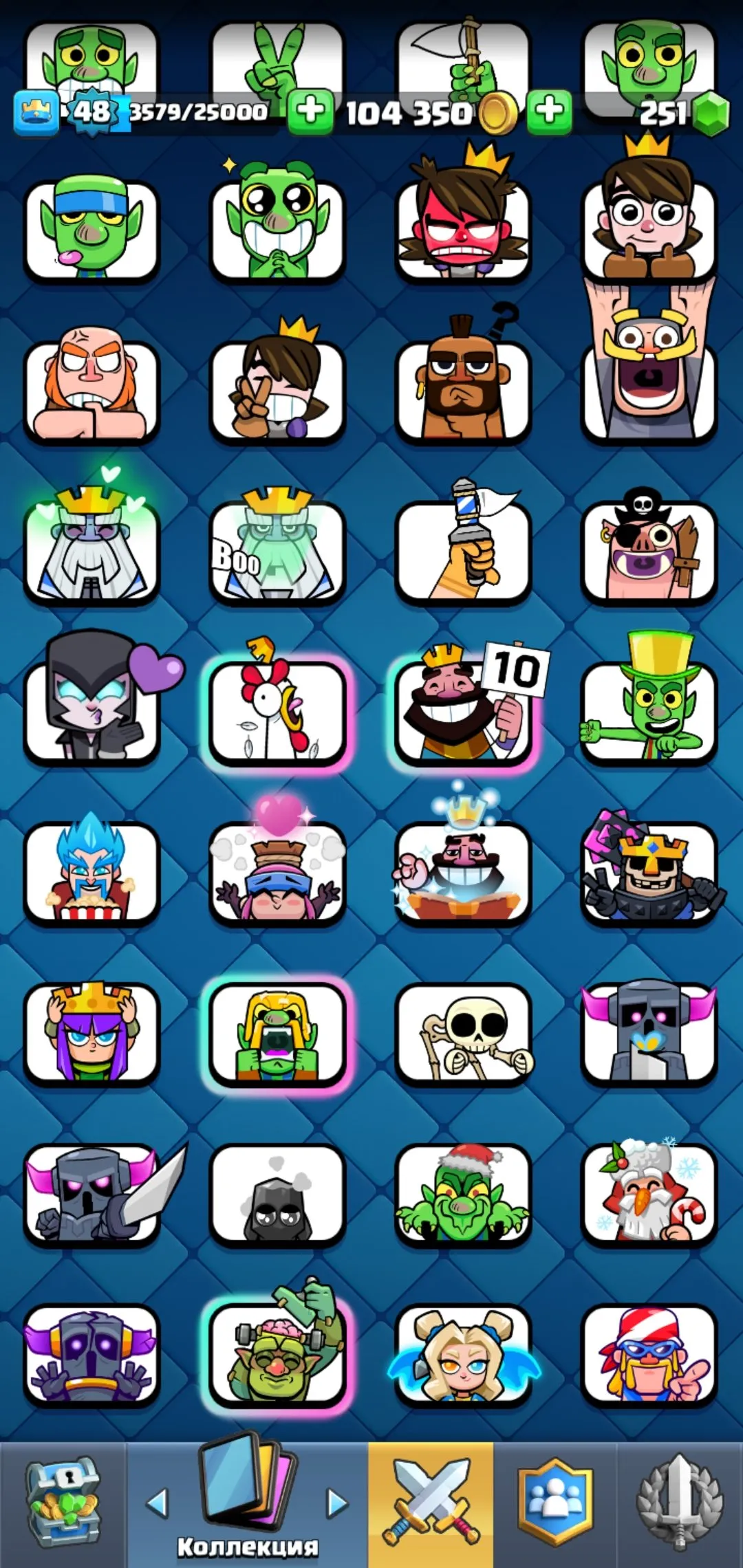CR529 Maxed 121/121 Cards, 8 Evolutions, 59 Emotes, 5 Tower Skins, 3 Level 15 Elites, 10 400 Trophies 