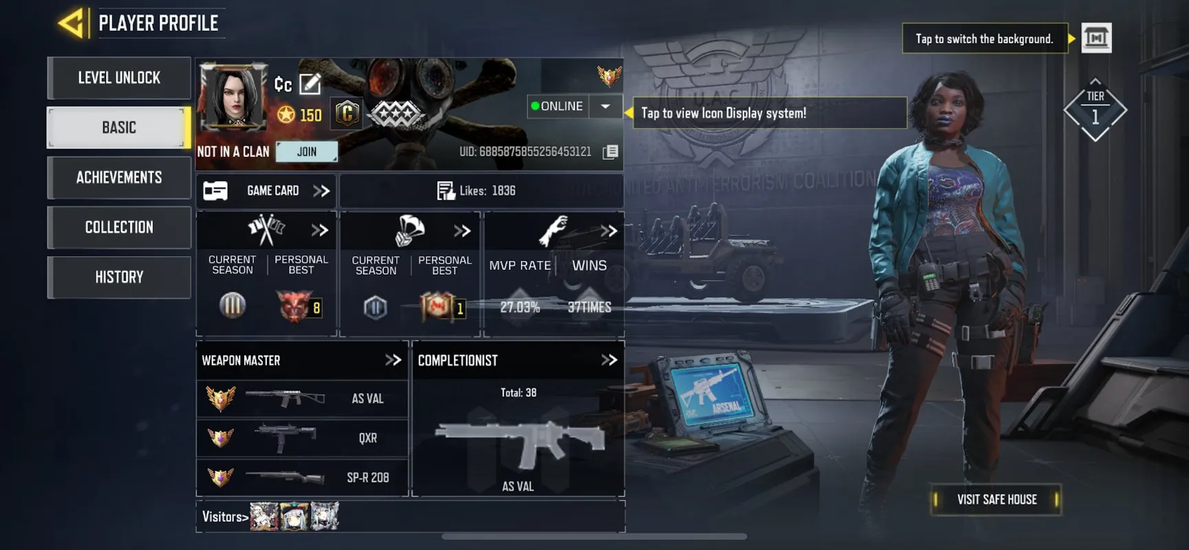 CODM53 LV150 x8 Legendary Rank 110 Epic Soldiers 217 Epic Weapons Neon Lotus Verdant Wicked Whisper 