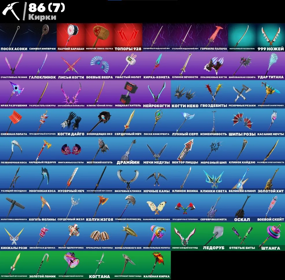 F1117 Full Account Access, 60 Skins, 65 Rare Emotes, 300 V-Bucks, Event & Collaboration Collection (G)