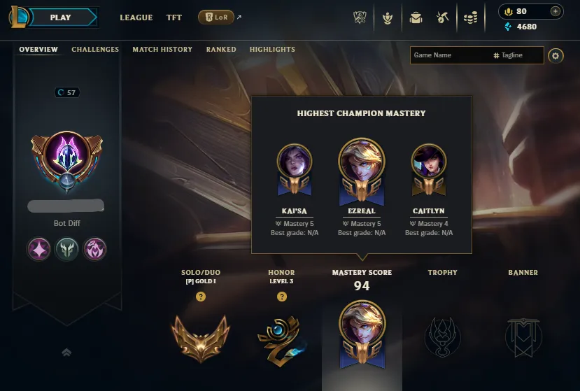 🔥LVL57 Gold 1 76LP (1W/1L) Handleveled💎31Champs 14Skins⭐Name Changeable✅Lifetime Ownership Guarantee - Never Taken Back✔️Recovery info included