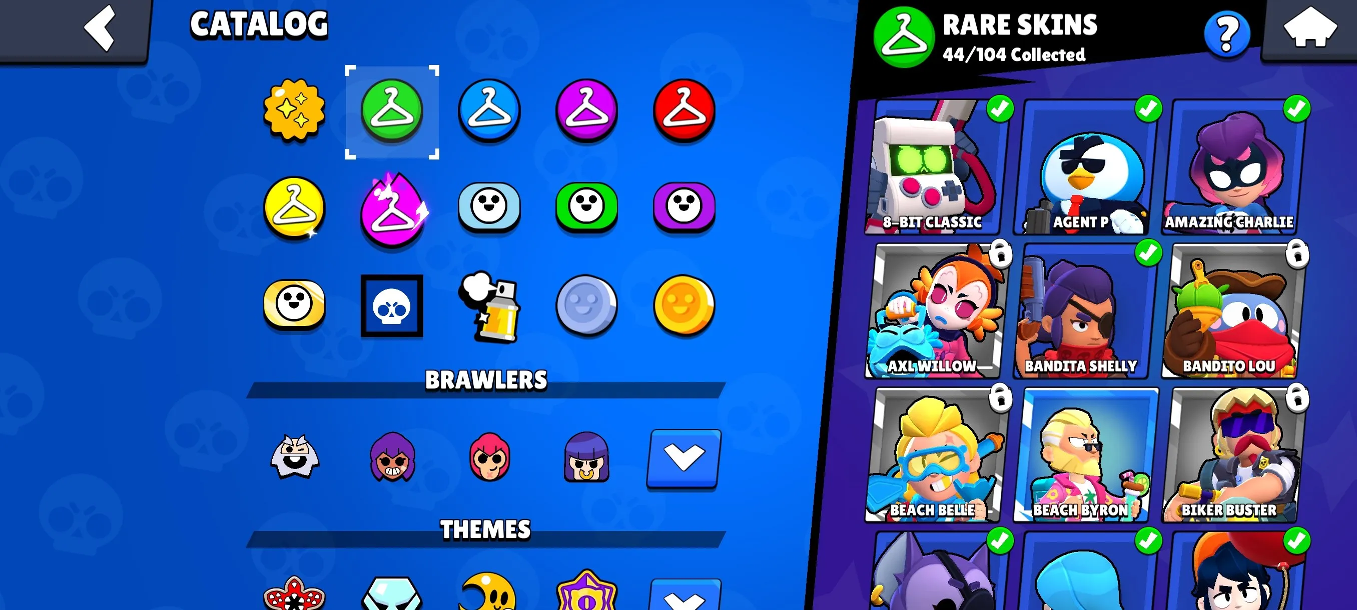 BS1889 24850 Trophies 63 Brawlers 137 Skins 7-11 Strength Hypercharged Shelly Mortis Fang 44 Rare 44 Super Rare 41 Epic 4 