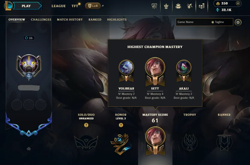 S14-1 Diamond 4 96%WR🔥Now Unranked Handleveled💎32K BE + 350RP⭐Name Changeable🔓Unverified Email✅Lifetime Ownership Guarantee