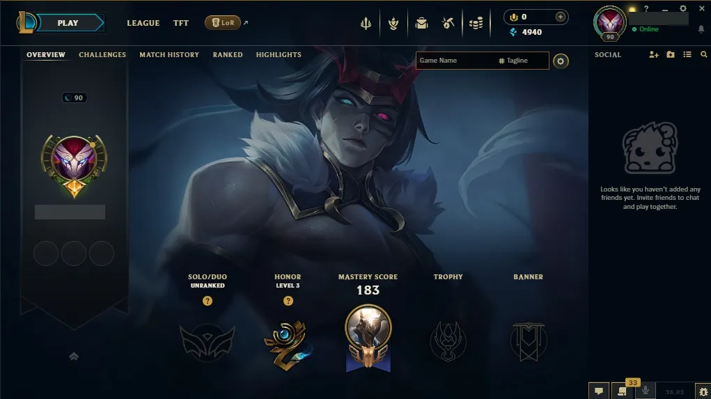 [NA]  69 Champions ️ 4 Skins  Level 90  4940 BE   Delivery in Minutes | League of Legends Account