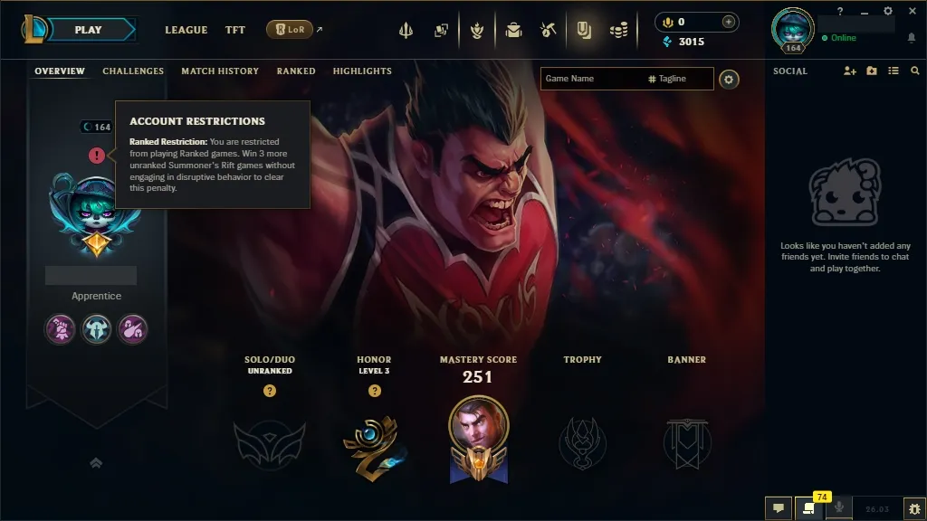 [EUW] ☑️ 97 Champions ⚔️ 35 Skins  Level 164 ⭐ 3015 BE   Free Delivery | LoL Account for Sale