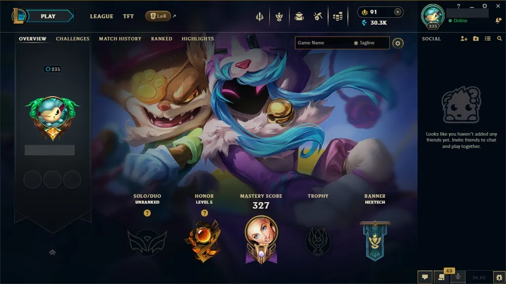 [EUW] ✔️ 172 Champions  137 Skins ✨ Level 235 ⭐ 30387 BE  91 RP   Delivery in Minutes | Ranked LoL Account