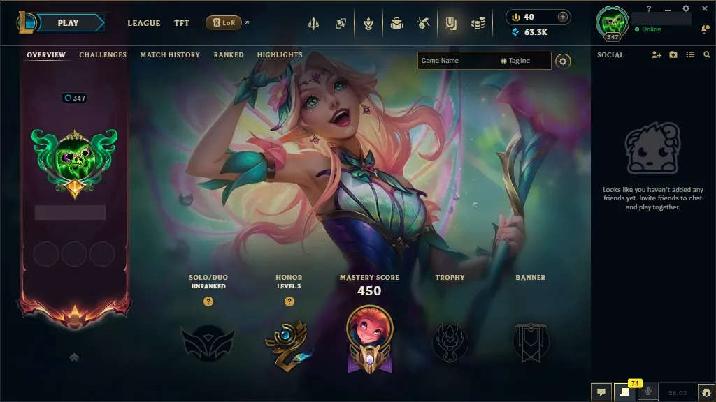 [EUW]  ALL Champions ️ 39 Skins  Level 347  63313 BE  40 RP   Delivery in Minutes | LoL Account for Sale