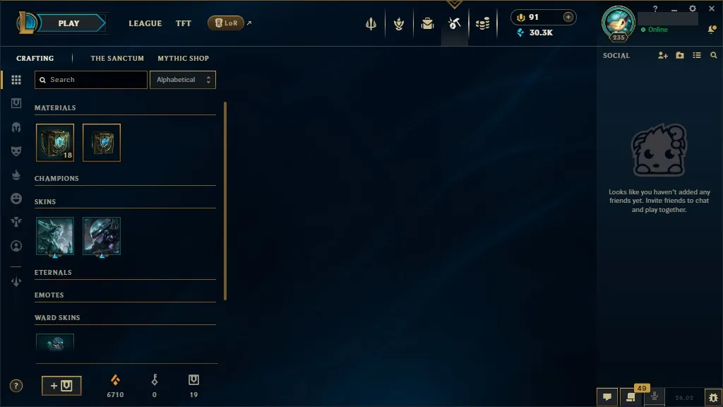 [EUW] ✔️ 172 Champions  137 Skins ✨ Level 235 ⭐ 30387 BE  91 RP   Delivery in Minutes | Ranked LoL Account