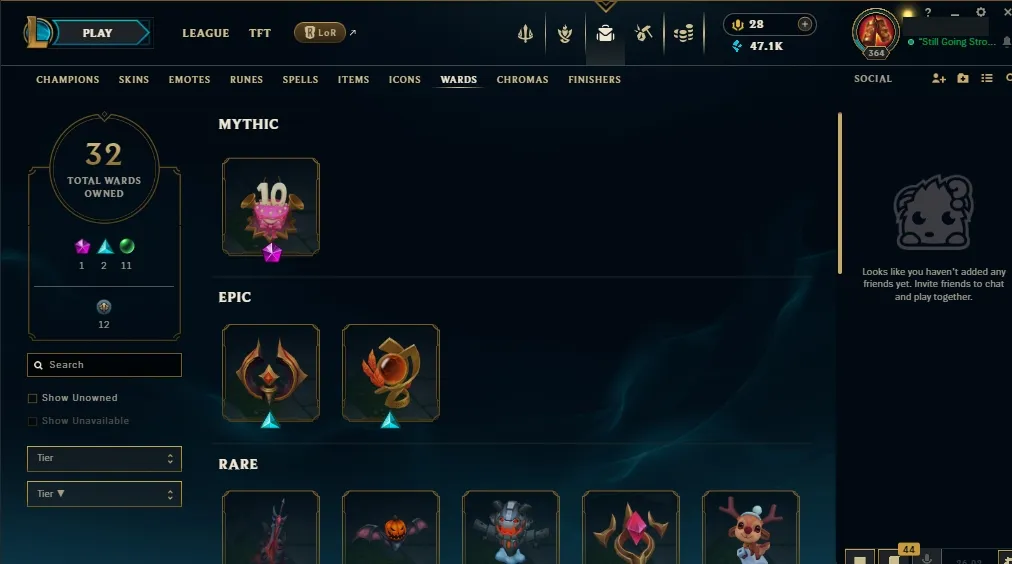 [EUW]  105 Champions  78 Skins  Level 364  47121 BE  28 RP   Quick Delivery | Ranked LoL Account