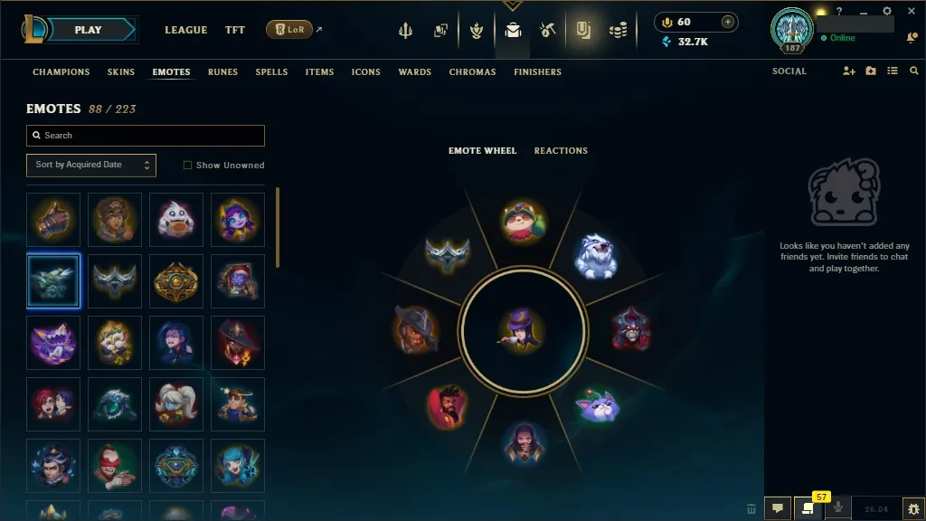 [EUW] ☑️ ALL Champions ⚔️ 61 Skins ✨ Level 187  32711 BE  60 RP   Fast Delivery | Ranked LoL Account