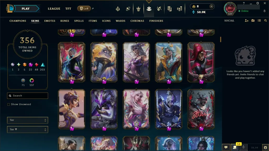 🚨 [EUW] ⚜ ULTRA RARE LoL Account 🔥 ALL Arcane 💎 + T1 Worlds 2023/24 🏆 + ✨ Spirit Blossom🏆 356 Premium Skins 😎 ALL Champs 🔼 Lvl 689 🔵 +50K BE 🏁 Instant Delivery