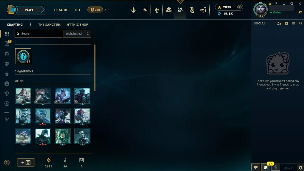 [EUW] ✅ 161 Champions ⚔️ 28 Skins  Level 165  12191 BE  2039 RP  ⚡ Quick Delivery | Ranked LoL Account