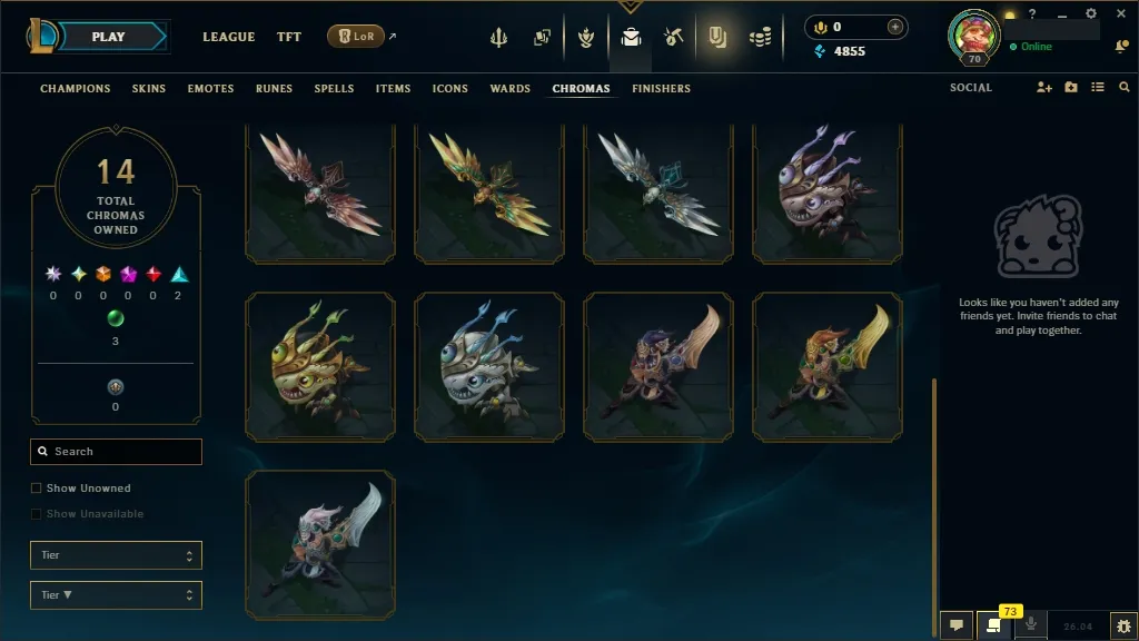 [EUW] Main Draven 🆗 61 Champions 🧠 26 Skins 🙌 Level 70 ⭐ 4855 BE 🔵 🚀 Fast Delivery | Ranked LoL Account
