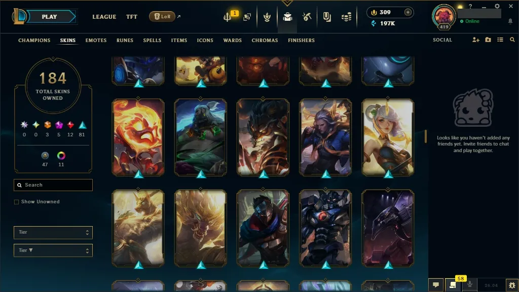 [🇪🇺 EUW] 🥧🩳 +744k Udyr Top Main 👘🔥 ASHEN KNIGHT PYKE 😀🥋 HEXTECH SWAIN 🐯🏄 PRESTIGE PROJECT IRELIA 🥔🍏 ELEMENTALIST LUX 🌮🗡️ DJ SONA 😄🦅 ALL Champions 🧘🌋 184 Skins 🧜👘 Level 419 🧥🥪 197316 BE 🍉🚘 309 RP 🌙🐗 Fast Delivery 🚔👕 LoL Acc