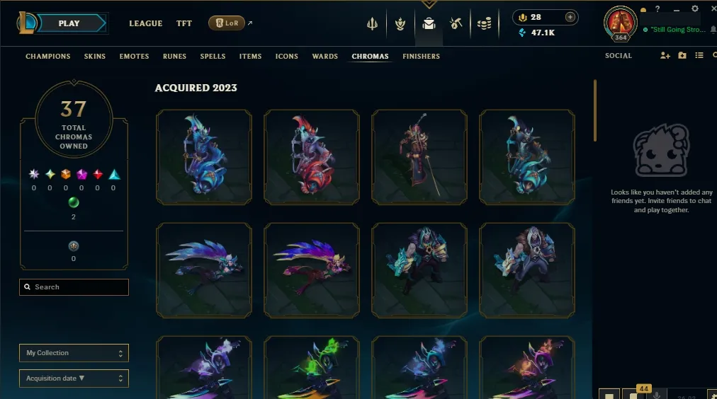 [EUW]  105 Champions  78 Skins  Level 364  47121 BE  28 RP   Quick Delivery | Ranked LoL Account