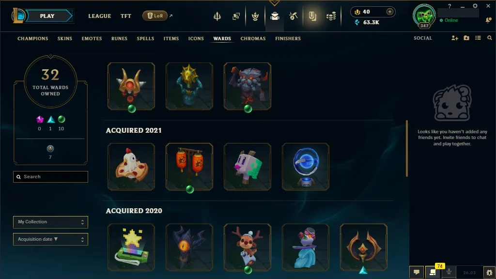 [EUW]  ALL Champions ️ 39 Skins  Level 347  63313 BE  40 RP   Delivery in Minutes | LoL Account for Sale