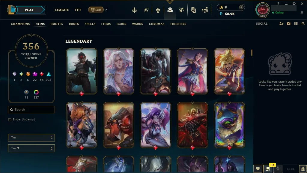 🚨 [EUW] ⚜ ULTRA RARE LoL Account 🔥 ALL Arcane 💎 + T1 Worlds 2023/24 🏆 + ✨ Spirit Blossom🏆 356 Premium Skins 😎 ALL Champs 🔼 Lvl 689 🔵 +50K BE 🏁 Instant Delivery