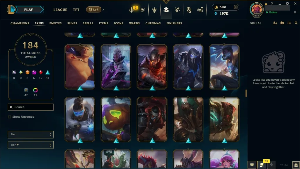 [🇪🇺 EUW] 🥧🩳 +744k Udyr Top Main 👘🔥 ASHEN KNIGHT PYKE 😀🥋 HEXTECH SWAIN 🐯🏄 PRESTIGE PROJECT IRELIA 🥔🍏 ELEMENTALIST LUX 🌮🗡️ DJ SONA 😄🦅 ALL Champions 🧘🌋 184 Skins 🧜👘 Level 419 🧥🥪 197316 BE 🍉🚘 309 RP 🌙🐗 Fast Delivery 🚔👕 LoL Acc