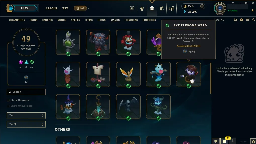 EUW💎 All Champs ✅  Level 488  🎨 233 Skins 💙 21K BE | 💎 273 RP | 🧙‍♂️ 49 Wards | 🌈 58 Chromas | 🔐 Full Access 🔥