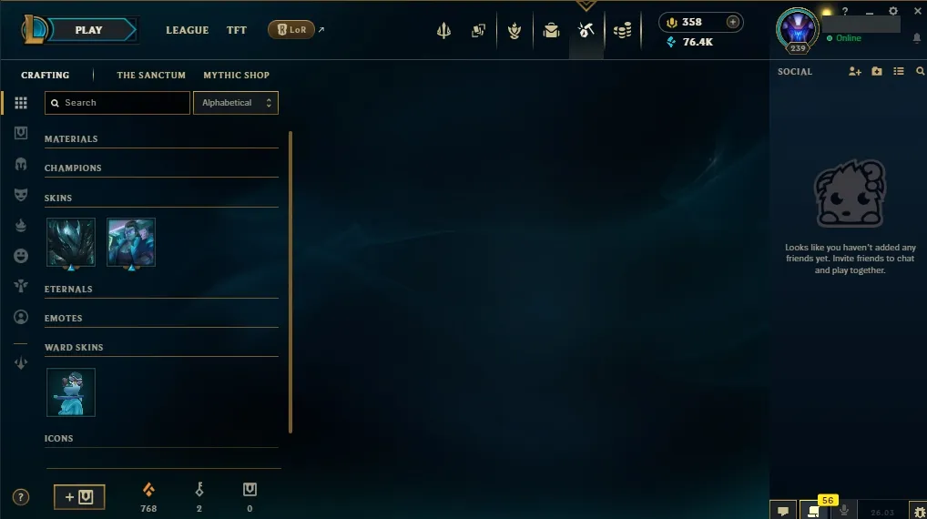 [EUW]  ALL Champions  117 Skins  Level 239  76417 BE  358 RP   Delivery in Minutes | Ranked LoL Account