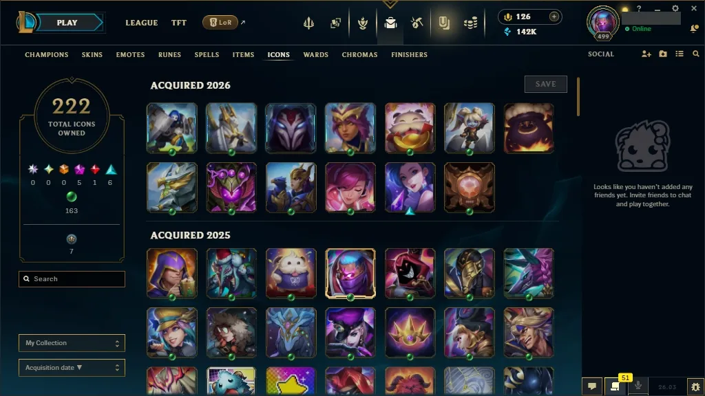 [NA]  ALL Champions  259 Skins  Level 499 ⭐ 142740 BE  126 RP   Fast Delivery | League of Legends Account