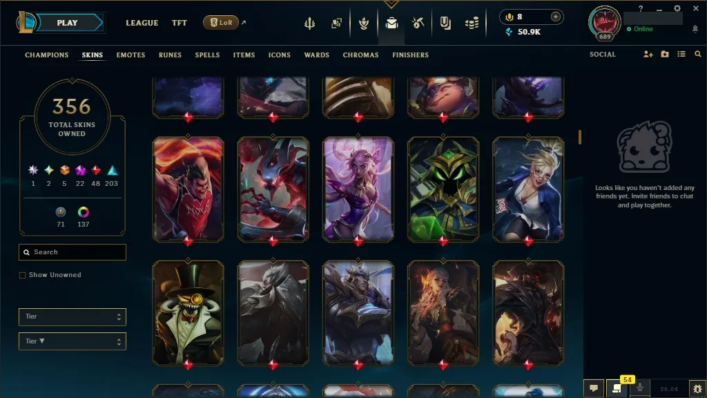 🚨 [EUW] ⚜ ULTRA RARE LoL Account 🔥 ALL Arcane 💎 + T1 Worlds 2023/24 🏆 + ✨ Spirit Blossom🏆 356 Premium Skins 😎 ALL Champs 🔼 Lvl 689 🔵 +50K BE 🏁 Instant Delivery