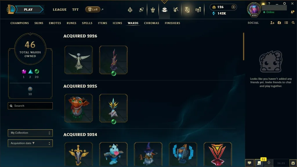 [NA]  ALL Champions  259 Skins  Level 499 ⭐ 142740 BE  126 RP   Fast Delivery | League of Legends Account