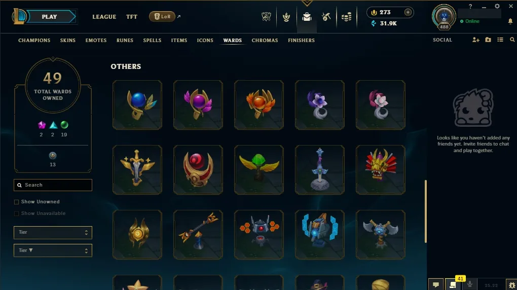 EUW💎 All Champs ✅  Level 488  🎨 233 Skins 💙 21K BE | 💎 273 RP | 🧙‍♂️ 49 Wards | 🌈 58 Chromas | 🔐 Full Access 🔥