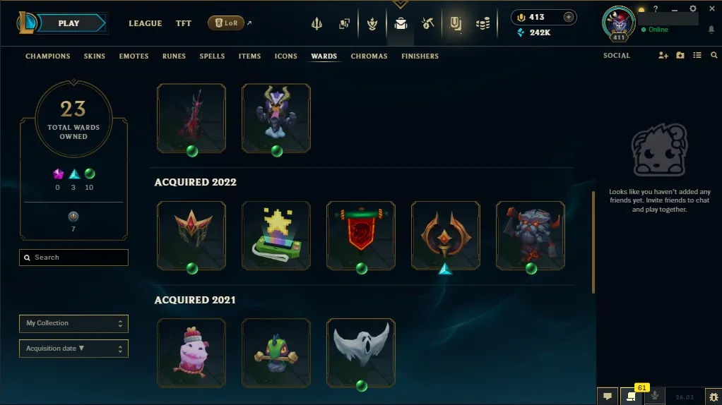 [EUW]  ALL Champions ️ 172 Skins  Level 411  242095 BE  413 RP   Fast Delivery | LoL Account for Sale