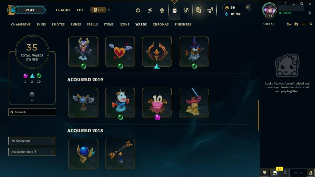 [NA] 欄 ALL Champions ⚔️ 231 Skins  Level 189  81216 BE  36 RP  ⚡ Delivery in Minutes | LoL Account for Sale