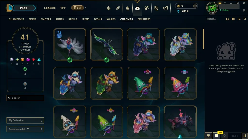 [NA] 欄 ALL Champions 易 67 Skins ✨ Level 421 ️ 281554 BE   Delivery in Minutes | League Account with Skins