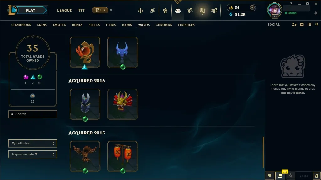 [NA] 欄 ALL Champions ⚔️ 231 Skins  Level 189  81216 BE  36 RP  ⚡ Delivery in Minutes | LoL Account for Sale