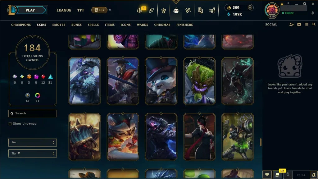 [🇪🇺 EUW] 🥧🩳 +744k Udyr Top Main 👘🔥 ASHEN KNIGHT PYKE 😀🥋 HEXTECH SWAIN 🐯🏄 PRESTIGE PROJECT IRELIA 🥔🍏 ELEMENTALIST LUX 🌮🗡️ DJ SONA 😄🦅 ALL Champions 🧘🌋 184 Skins 🧜👘 Level 419 🧥🥪 197316 BE 🍉🚘 309 RP 🌙🐗 Fast Delivery 🚔👕 LoL Acc