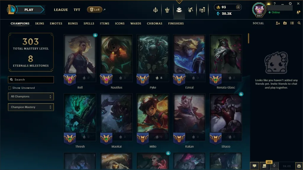 [EUW] ✅ 139 Champions  82 Skins  Level 267  20355 BE  93 RP  ⚡ Delivery in Minutes | League of Legends Account