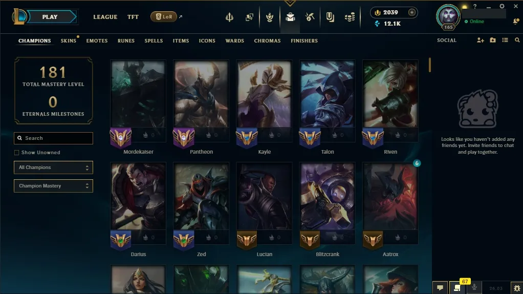 [EUW] ✅ 161 Champions ⚔️ 28 Skins  Level 165  12191 BE  2039 RP  ⚡ Quick Delivery | Ranked LoL Account