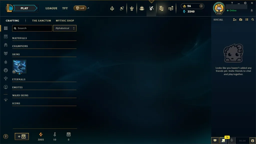 [🇪🇺 EUW] ⭐🌈 +380K MAIN AATROX 🎃🕹️ PRIMORDIAN / PRESTIGE BLOOD MOON AATROX 🍭👑 PRESTIGE ETERNAL ASPECT ZOE 🐸🏆 RISEN LEGEND LEBLANC/VAYNE 🐸🎐 148 Champions 🐸🪐 83 Skins 🌺⚡ Level 153 🧧📀 3240 BE 🌺🧧 26 RP 🌸🌈 Fast Delivery 🧿🎭 LoL Acc