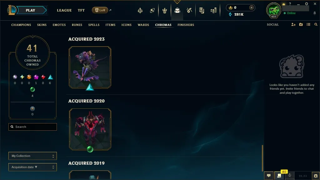 [NA] 欄 ALL Champions 易 67 Skins ✨ Level 421 ️ 281554 BE   Delivery in Minutes | League Account with Skins