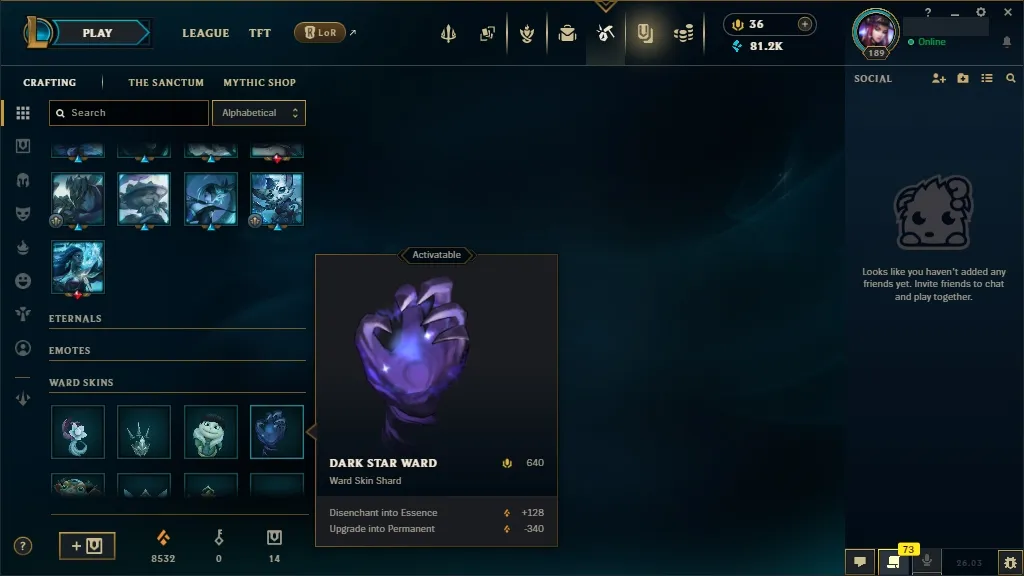 [NA] 欄 ALL Champions ⚔️ 231 Skins  Level 189  81216 BE  36 RP  ⚡ Delivery in Minutes | LoL Account for Sale