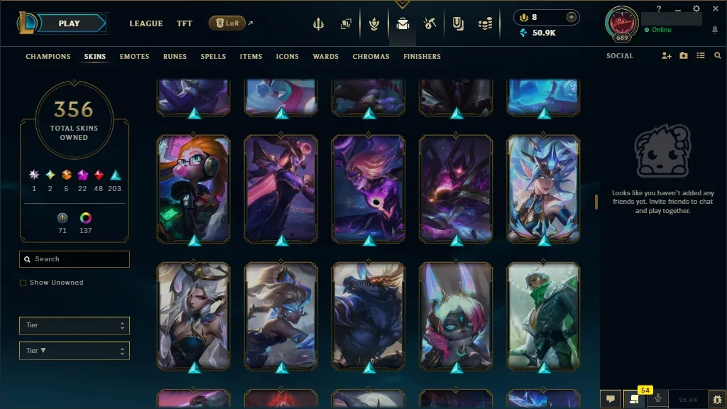 🚨 [EUW] ⚜ ULTRA RARE LoL Account 🔥 ALL Arcane 💎 + T1 Worlds 2023/24 🏆 + ✨ Spirit Blossom🏆 356 Premium Skins 😎 ALL Champs 🔼 Lvl 689 🔵 +50K BE 🏁 Instant Delivery